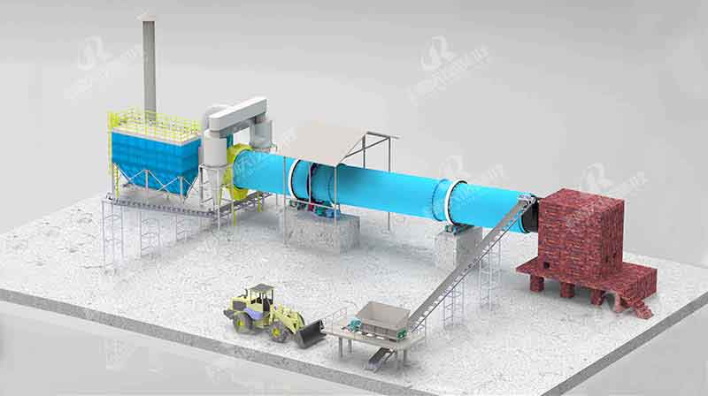 Gypsum calcining production line